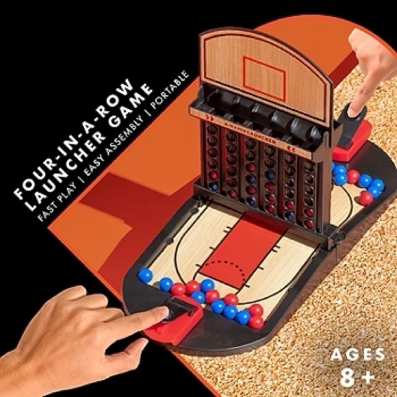 NWT Sharper Image Basketball Connect 4 Launcher 2 Player Table Game - Picture 1 of 8